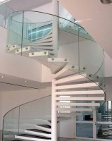 Buy Curved Glass Railings for Spiral Staircase